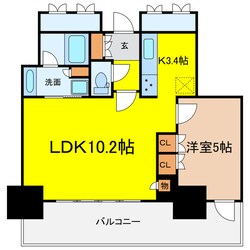 ザ・ファインタワー大阪肥後橋の物件間取画像